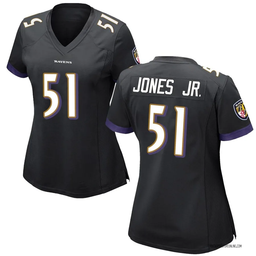 Emery Jones Jr. Baltimore Ravens Women's Game Nike Jersey - Black