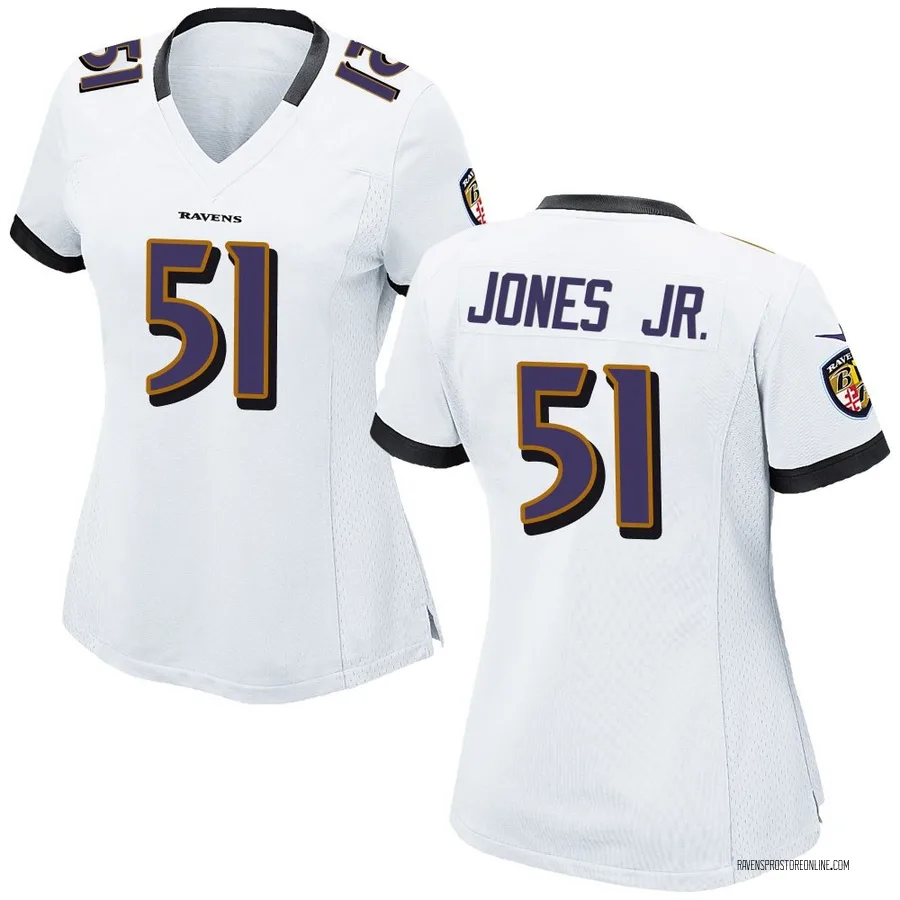 Emery Jones Jr. Baltimore Ravens Women's Game Nike Jersey - White