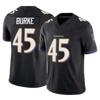 Ethan Burke Baltimore Ravens Men's Limited Vapor F.U.S.E. Nike Jersey - Black
