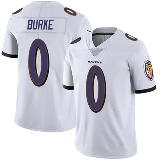 Ethan Burke Baltimore Ravens Men's Limited Vapor Untouchable Nike Jersey - White