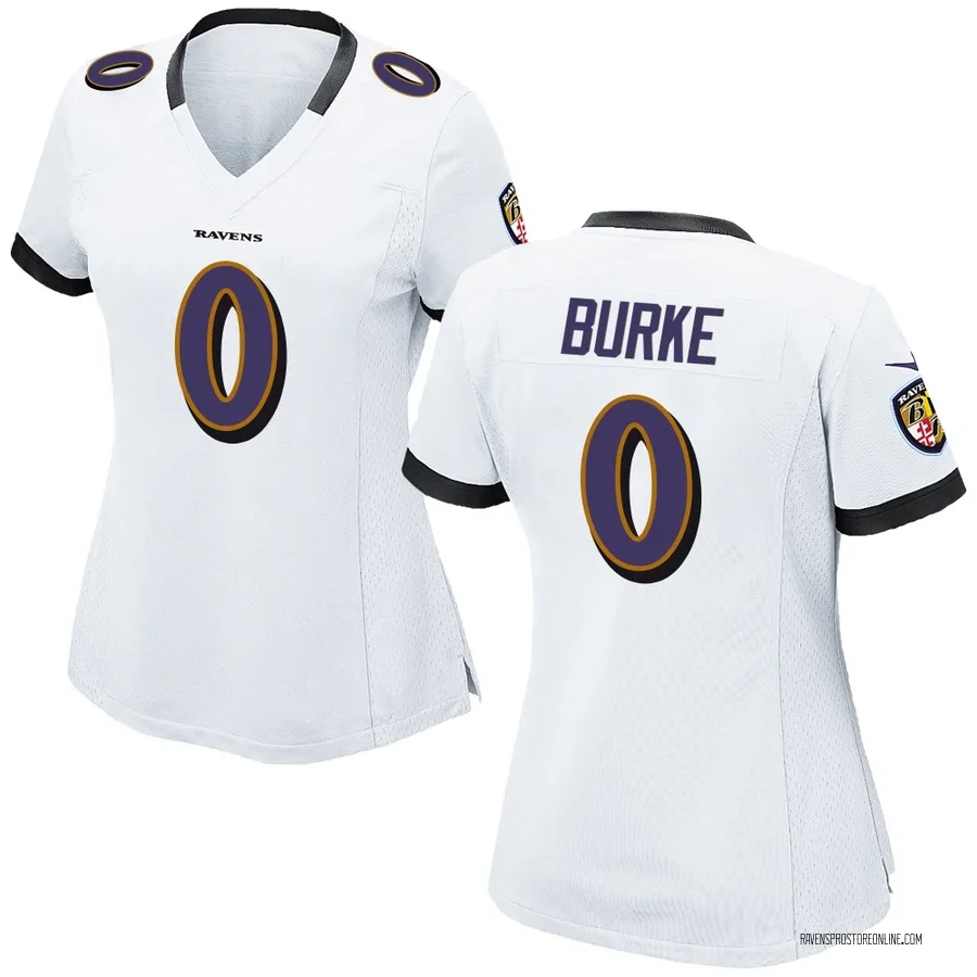 Ethan Burke Baltimore Ravens Women's Game Nike Jersey - White