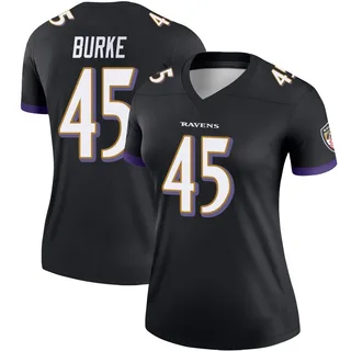Ethan Burke Baltimore Ravens Women's Legend Nike Jersey - Black