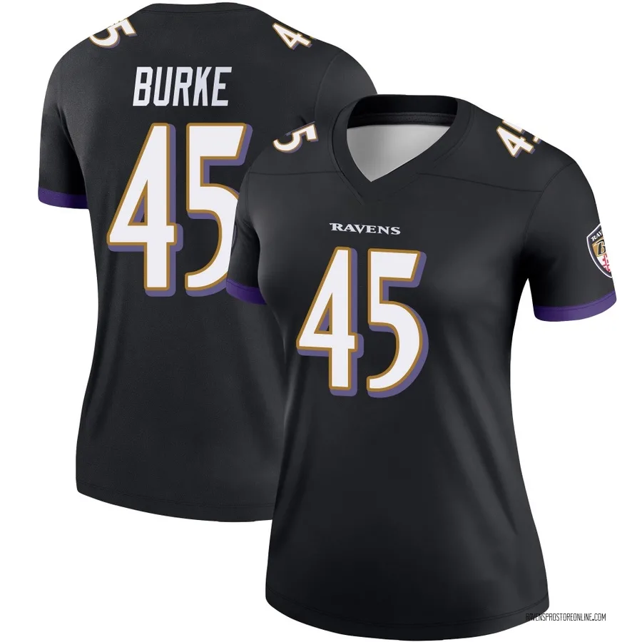 Ethan Burke Baltimore Ravens Women's Legend Nike Jersey - Black