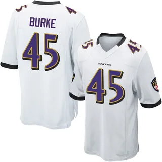 Ethan Burke Baltimore Ravens Youth Game Nike Jersey - White