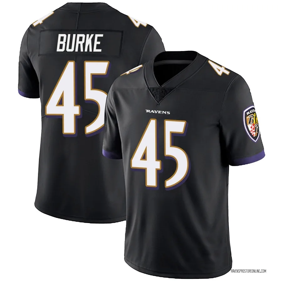 Ethan Burke Baltimore Ravens Youth Limited Alternate Vapor Untouchable Nike Jersey - Black