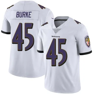 Ethan Burke Baltimore Ravens Youth Limited Vapor Untouchable Nike Jersey - White
