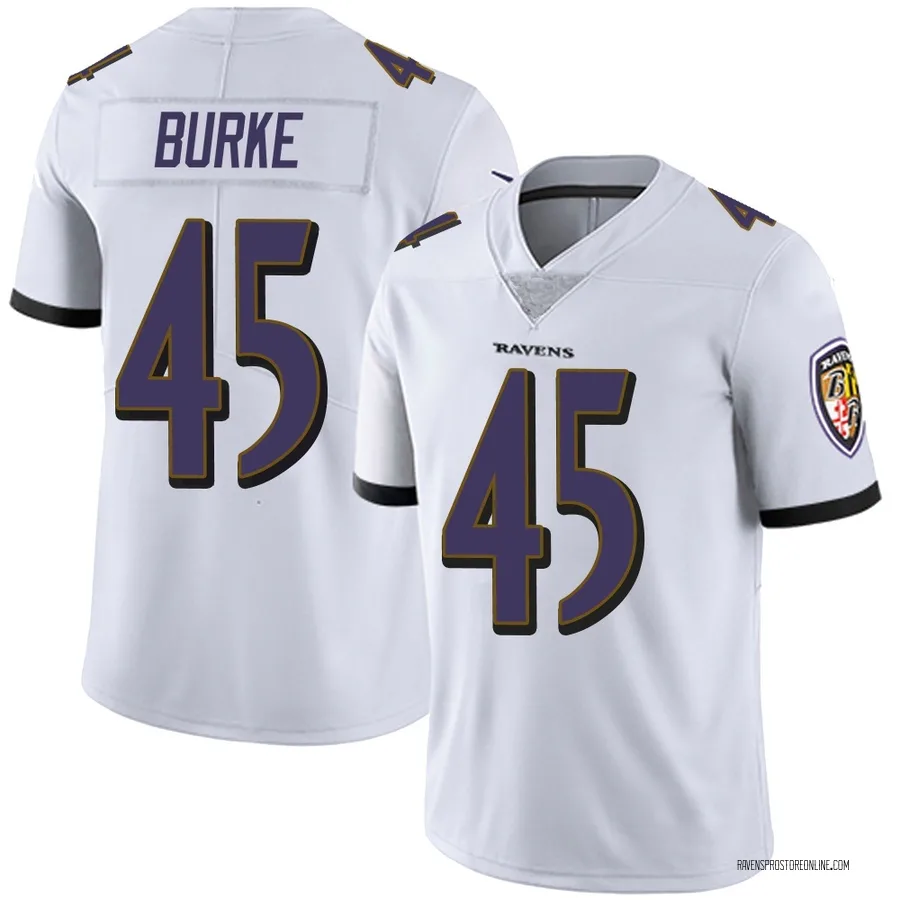 Ethan Burke Baltimore Ravens Youth Limited Vapor Untouchable Nike Jersey - White