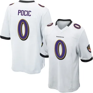 Ethan Pocic Baltimore Ravens Men's Game Nike Jersey - White