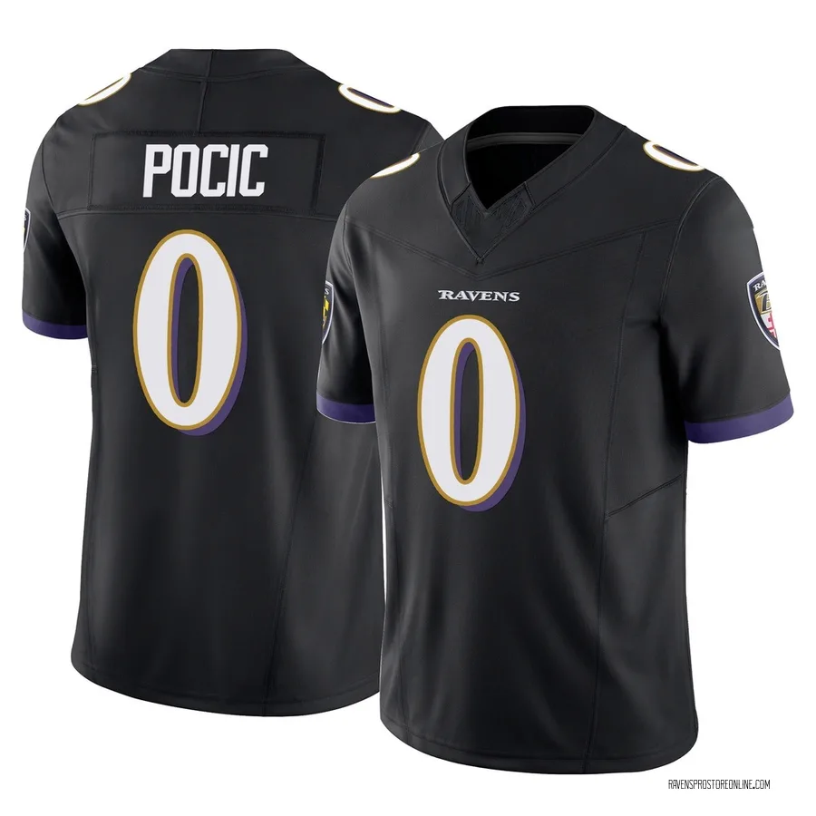 Ethan Pocic Baltimore Ravens Men's Limited Vapor F.U.S.E. Nike Jersey - Black