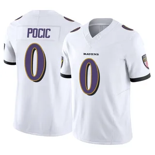 Ethan Pocic Baltimore Ravens Youth Limited Vapor F.U.S.E. Nike Jersey - White