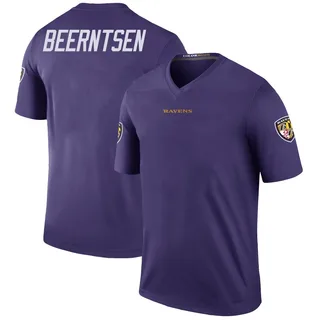 Evan Beerntsen Baltimore Ravens Men's Color Rush Legend Jersey - Purple