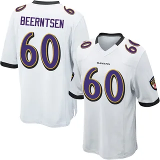 Evan Beerntsen Baltimore Ravens Men's Game Nike Jersey - White
