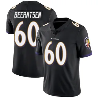 Evan Beerntsen Baltimore Ravens Men's Limited Alternate Vapor Untouchable Nike Jersey - Black