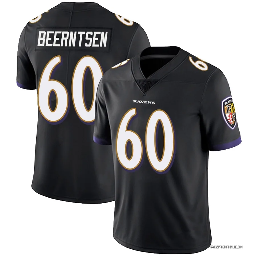 Evan Beerntsen Baltimore Ravens Men's Limited Alternate Vapor Untouchable Nike Jersey - Black