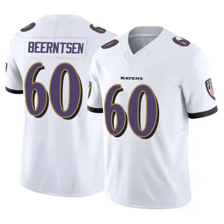 Evan Beerntsen Baltimore Ravens Men's Limited Vapor F.U.S.E. Nike Jersey - White