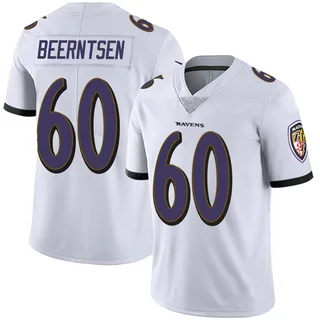 Evan Beerntsen Baltimore Ravens Men's Limited Vapor Untouchable Nike Jersey - White