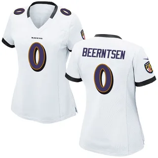 Evan Beerntsen Baltimore Ravens Women's Game Nike Jersey - White