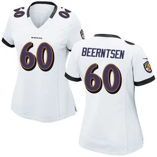 Evan Beerntsen Baltimore Ravens Women's Game Nike Jersey - White