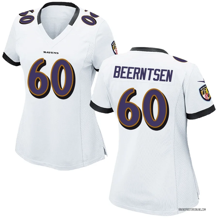 Evan Beerntsen Baltimore Ravens Women's Game Nike Jersey - White