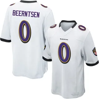 Evan Beerntsen Baltimore Ravens Youth Game Nike Jersey - White