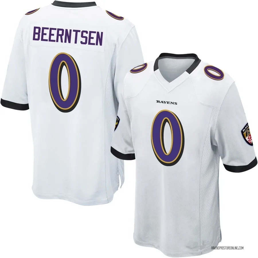 Evan Beerntsen Baltimore Ravens Youth Game Nike Jersey - White