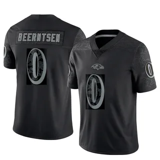 Evan Beerntsen Baltimore Ravens Youth Limited Reflective Nike Jersey - Black