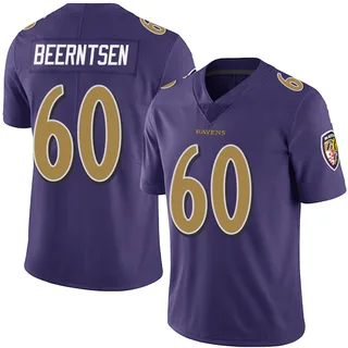 Evan Beerntsen Baltimore Ravens Youth Limited Team Color Vapor Untouchable Nike Jersey - Purple
