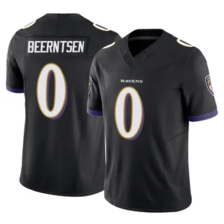 Evan Beerntsen Baltimore Ravens Youth Limited Vapor F.U.S.E. Nike Jersey - Black