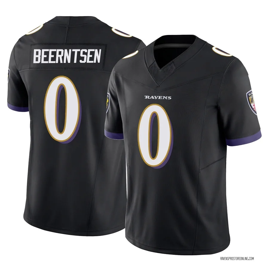 Evan Beerntsen Baltimore Ravens Youth Limited Vapor F.U.S.E. Nike Jersey - Black