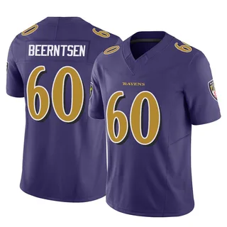 Evan Beerntsen Baltimore Ravens Youth Limited Vapor F.U.S.E. Nike Jersey - Purple