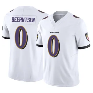 Evan Beerntsen Baltimore Ravens Youth Limited Vapor F.U.S.E. Nike Jersey - White