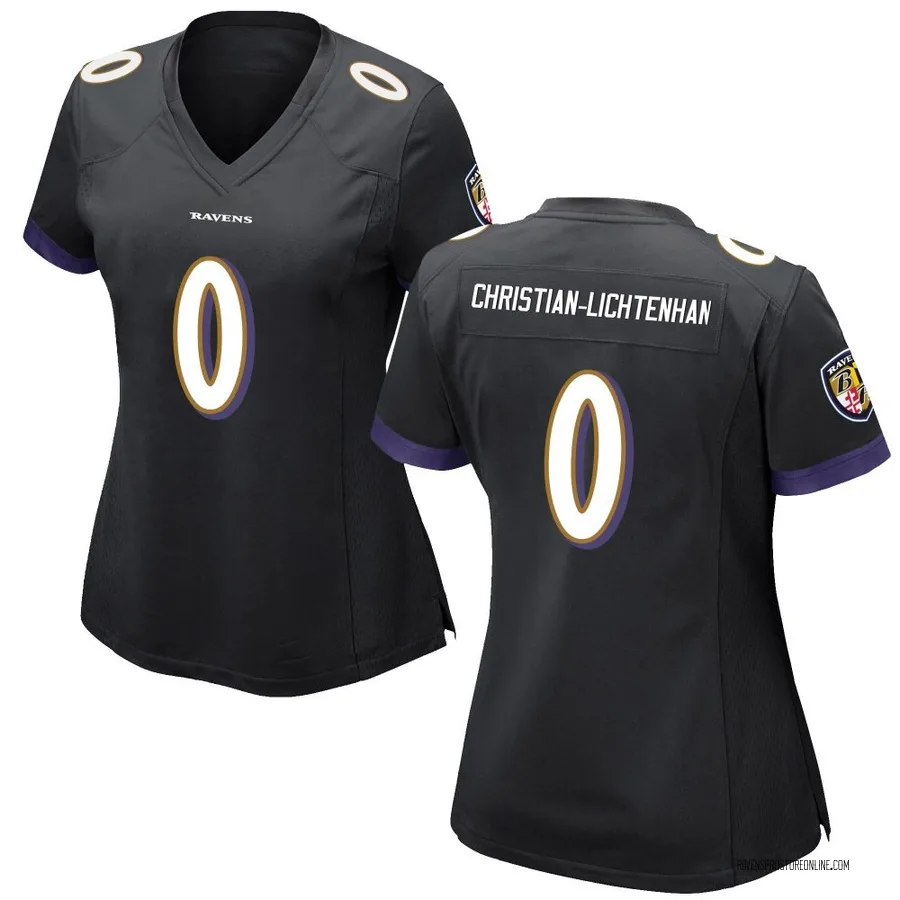 Gerad Christian-Lichtenhan Baltimore Ravens Women's Game Nike Jersey - Black