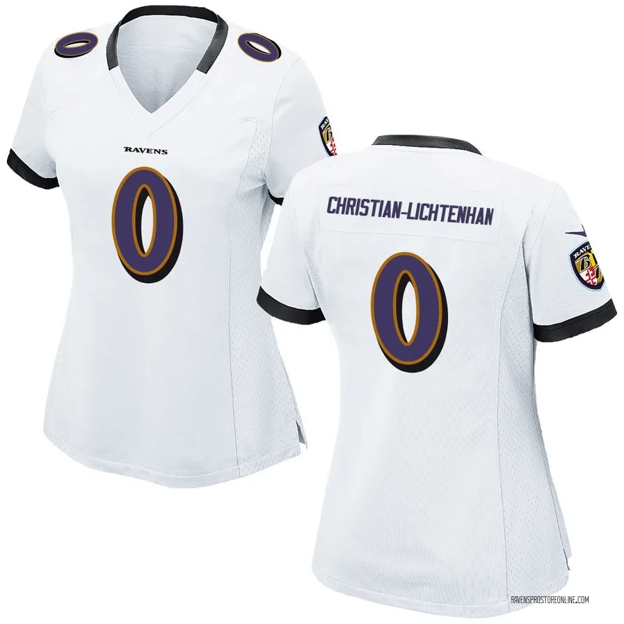 Gerad Christian-Lichtenhan Baltimore Ravens Women's Game Nike Jersey - White