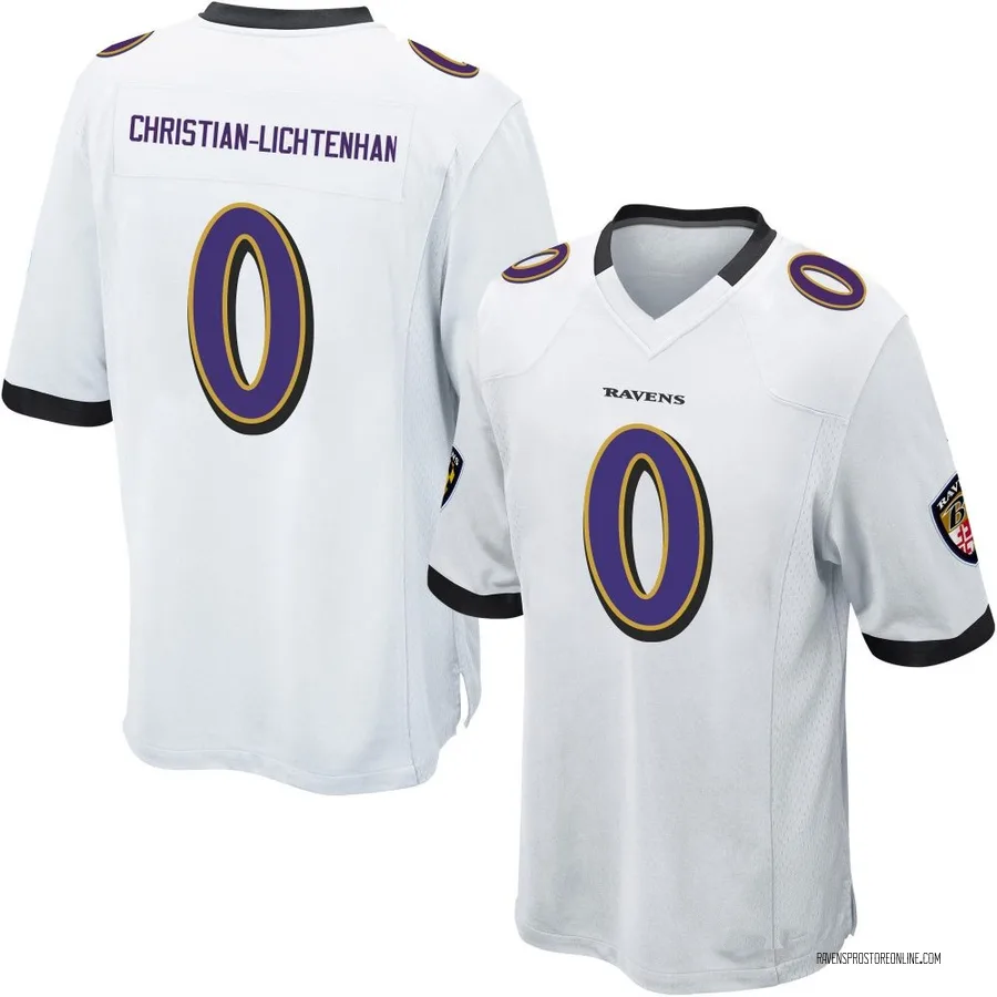 Gerad Christian-Lichtenhan Baltimore Ravens Youth Game Nike Jersey - White