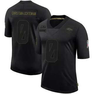 Gerad Christian-Lichtenhan Baltimore Ravens Youth Limited 2020 Salute To Service Nike Jersey - Black