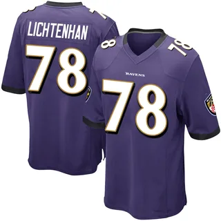 Gerad Lichtenhan Baltimore Ravens Men's Game Team Color Nike Jersey - Purple