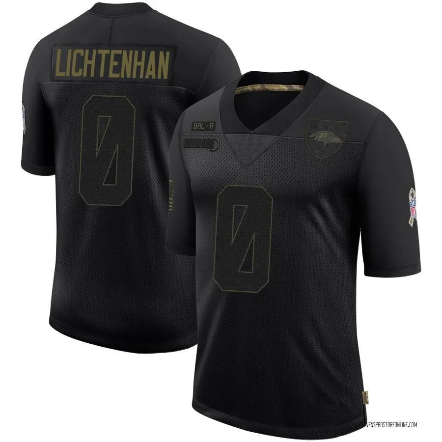 Gerad Lichtenhan Baltimore Ravens Men's Limited 2020 Salute To Service Nike Jersey - Black