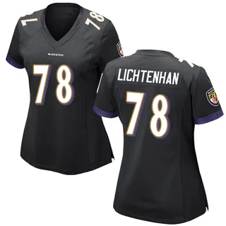 Gerad Lichtenhan Baltimore Ravens Women's Game Nike Jersey - Black