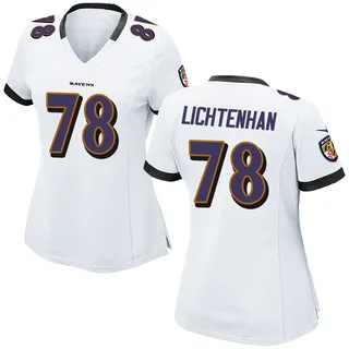 Gerad Lichtenhan Baltimore Ravens Women's Game Nike Jersey - White