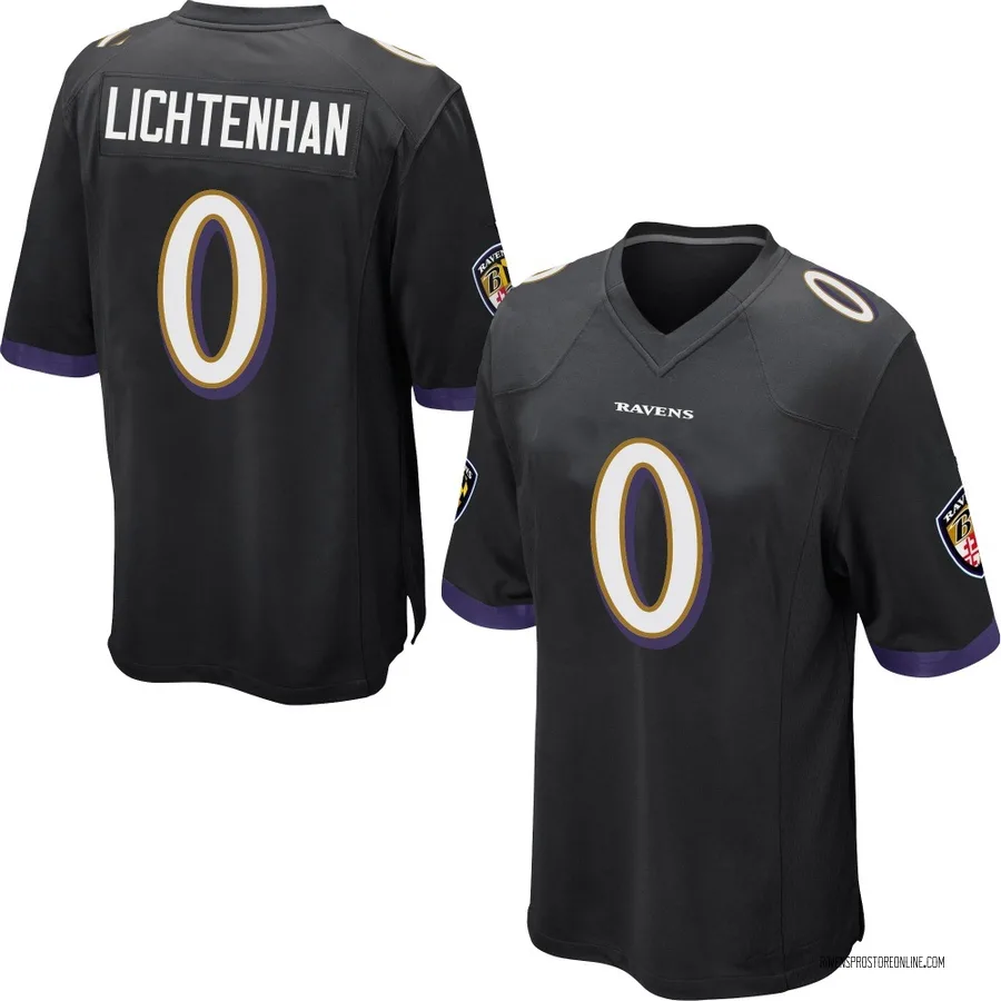 Gerad Lichtenhan Baltimore Ravens Youth Game Nike Jersey - Black