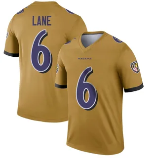 Ja'Kobi Lane Baltimore Ravens Men's Legend Inverted Nike Jersey - Gold