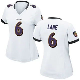 Ja'Kobi Lane Baltimore Ravens Women's Game Nike Jersey - White