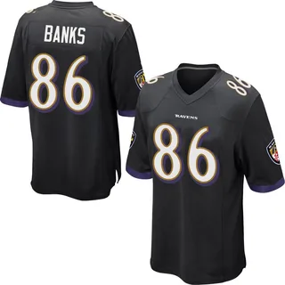 Jahmal Banks Baltimore Ravens Men's Game Nike Jersey - Black