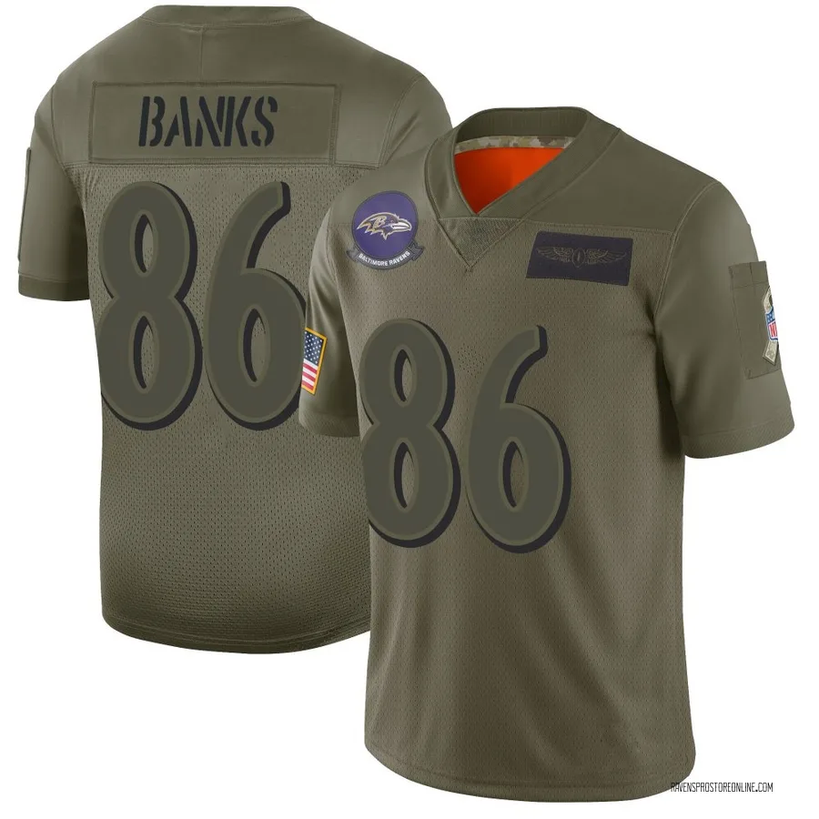 Jahmal Banks Baltimore Ravens Men's Limited 2019 Salute to Service Nike Jersey - Camo