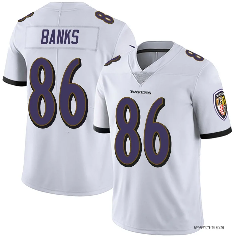Jahmal Banks Baltimore Ravens Men's Limited Vapor Untouchable Nike Jersey - White