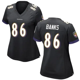 Jahmal Banks Baltimore Ravens Women's Game Nike Jersey - Black