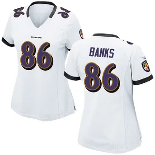 Jahmal Banks Baltimore Ravens Women's Game Nike Jersey - White