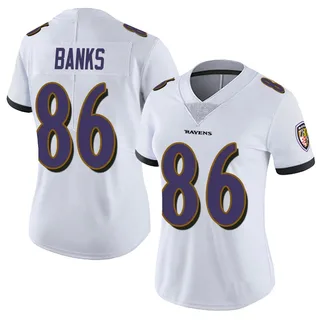 Jahmal Banks Baltimore Ravens Women's Limited Vapor Untouchable Nike Jersey - White