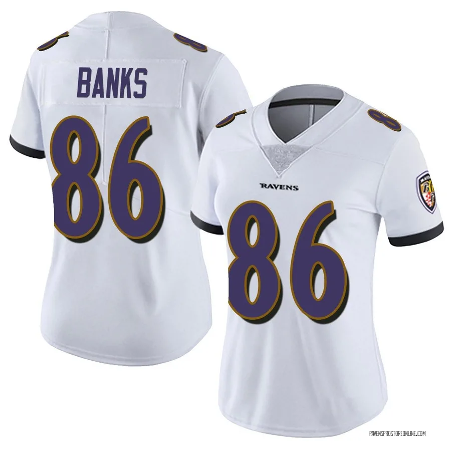 Jahmal Banks Baltimore Ravens Women's Limited Vapor Untouchable Nike Jersey - White