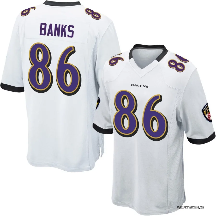 Jahmal Banks Baltimore Ravens Youth Game Nike Jersey - White